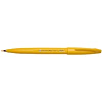 Pentel SES15C-G - Rotulador Pentel Touch con punta de pincel. Color amarillo